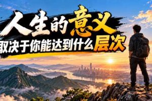 某公众号付费文章:人生的意义,取决于你能达到什么层次