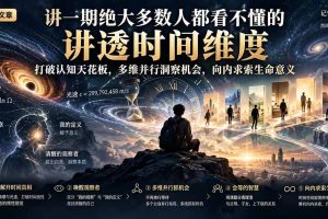 (21267期)付费文章:讲一期绝大多数人都看不懂的,讲透时间维度,打破认知天花板,多维并行洞察机会,向内求索生命意义