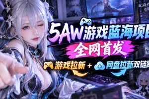5AW游戏首发项目：游戏拉新+网盘拉新双链路，完整流程拆解